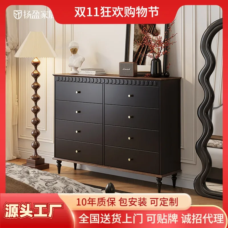 Medieval chest of drawers Bedroom locker Large capacity drawer storage cabinet Ultra-thin 30cm chest of drawers