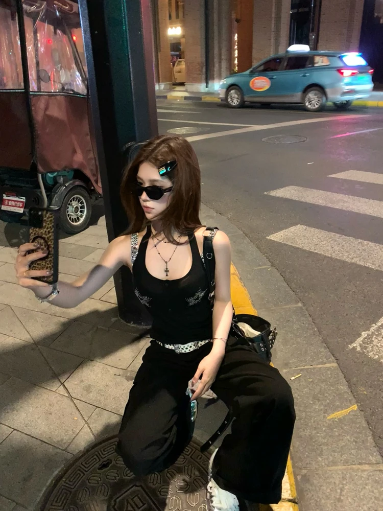 

Женские рабочие брюки Ce Rose с множеством карманов, летние, новые, повседневные, прямые, широкие, с высокой талией, на молнии, в уличном стиле