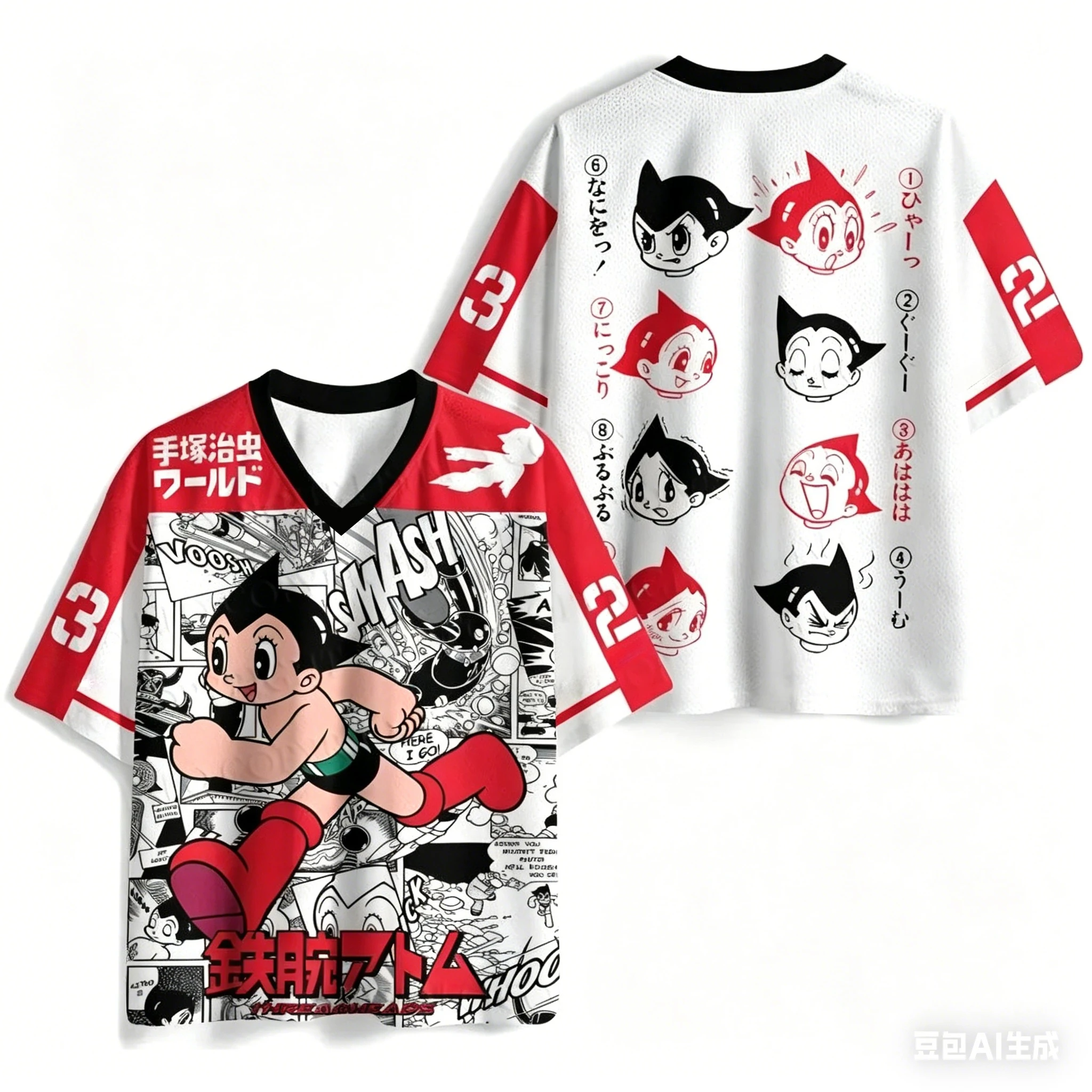 Camiseta de Verano 2026 con Estampado 3D de Astro Boy, Estilo Béisbol, de Secado Rápido, Holgada, de Manga Corta, Cuello en V, para Uso Urbano