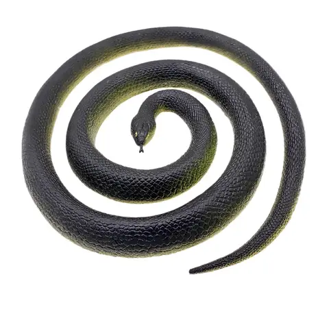 Soft rubber toy snake black simulation snake realistic Halloween garden prank 80cm prop fake snake scary intimidating prank toy