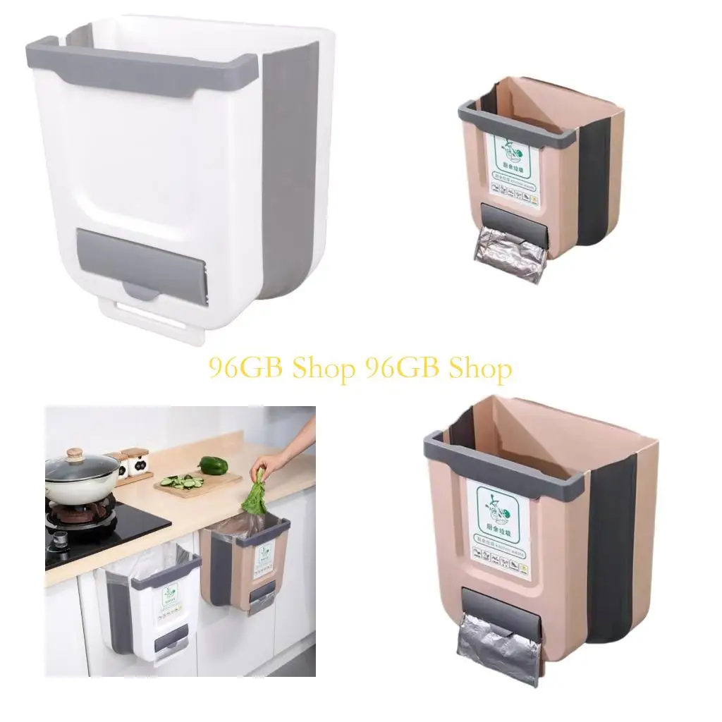 

96GB Collapsible Trash Can for Kitchen Space Saver Campers Trailer Hanging Waste Bin