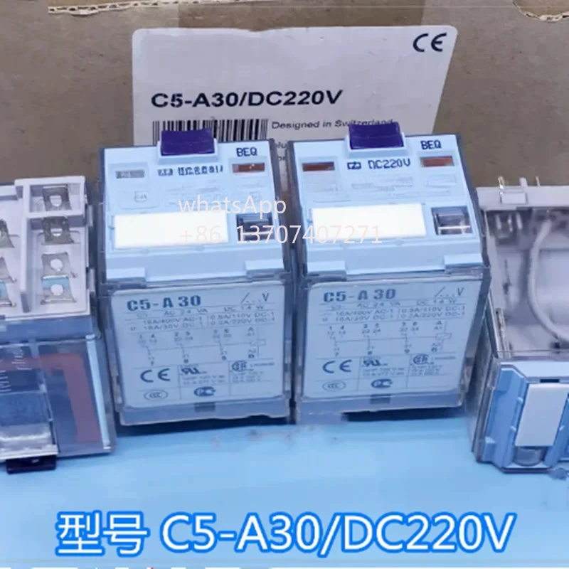 

1 шт. новое оригинальное промежуточное реле C5-A30 DC220V или 24 В постоянного тока