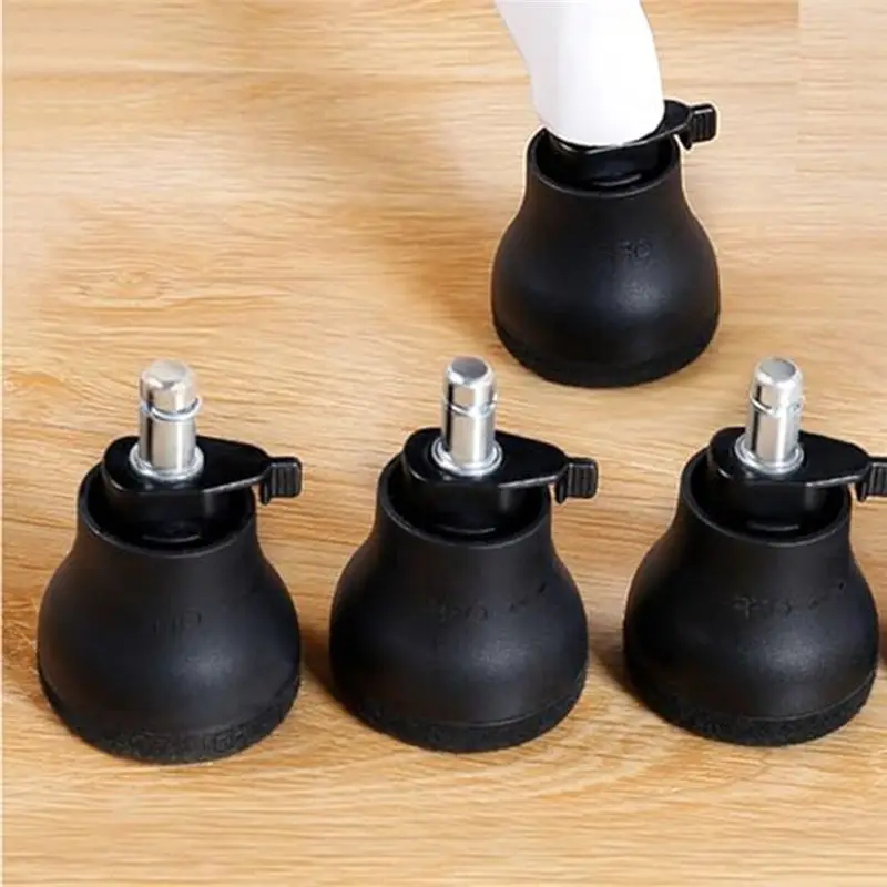 AF90-Replacement Office Chair Chair Swivel Casters, Fixed Foot Pads, Easily Switch Between Wheel Slide And Wheel Brake, 5 PCS