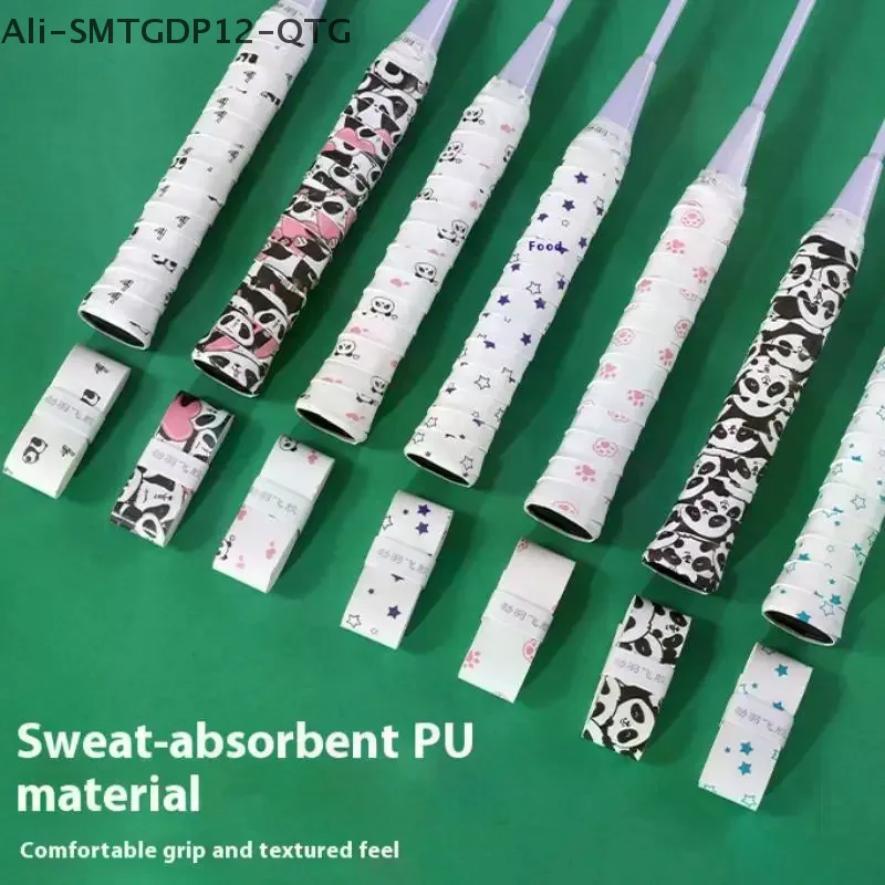 

1Pc Cartoon Design Tennis Overgrip Shockproof Sweat-Absorbent Non-Slip PU Handle Grip Tape For Tennis/Badminton/Squash Rackets