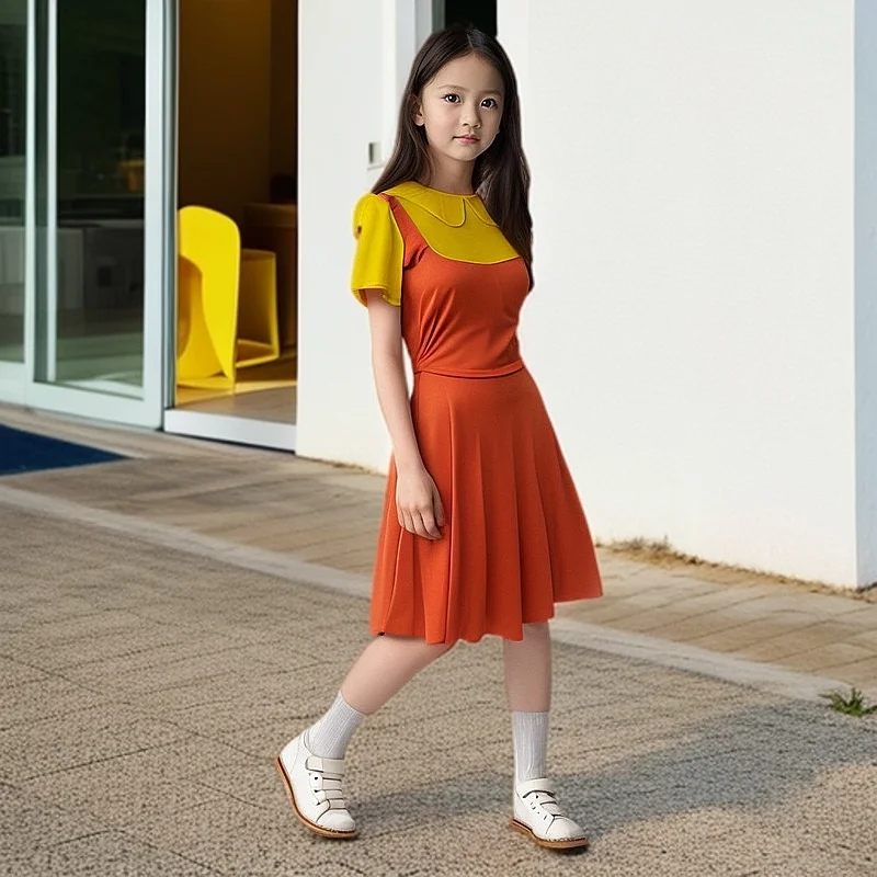 

Halloween Stage Performance Cosplay Costume Wooden Statue Dress for Children And Adults Ethnic Stage Costume Tunic Dress