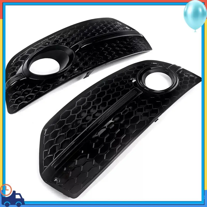 

A90Q-1Pair Bright Black Honeycomb Fog Light Cover Grille For Q5 8R 2009-2012 SQ5 Style 8R0807681A 8R0807682A