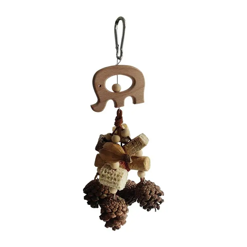 Parrot Foraging Toys Dangling Bird Shredding Toys Funny Parrot Toys Pinecone Chewing Toy For Small And Medium-Sized Birds