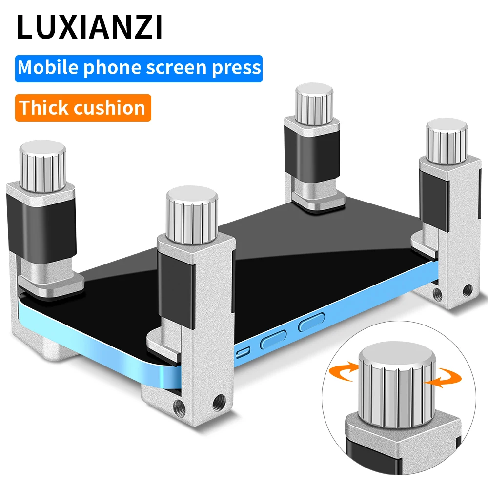 LUXIANZI 4Pcs Adjustable Metal Clip Set For Phone Tablets LCD Display Screen Fastening Tool Alloy Metal Fixing Fixture Clamp