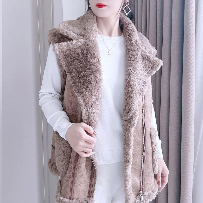 European Station Design Sense Imitation Fur Coat Female Autumn And Winter New Fashion Fur One Foreign Waistcoat Temperament Vest