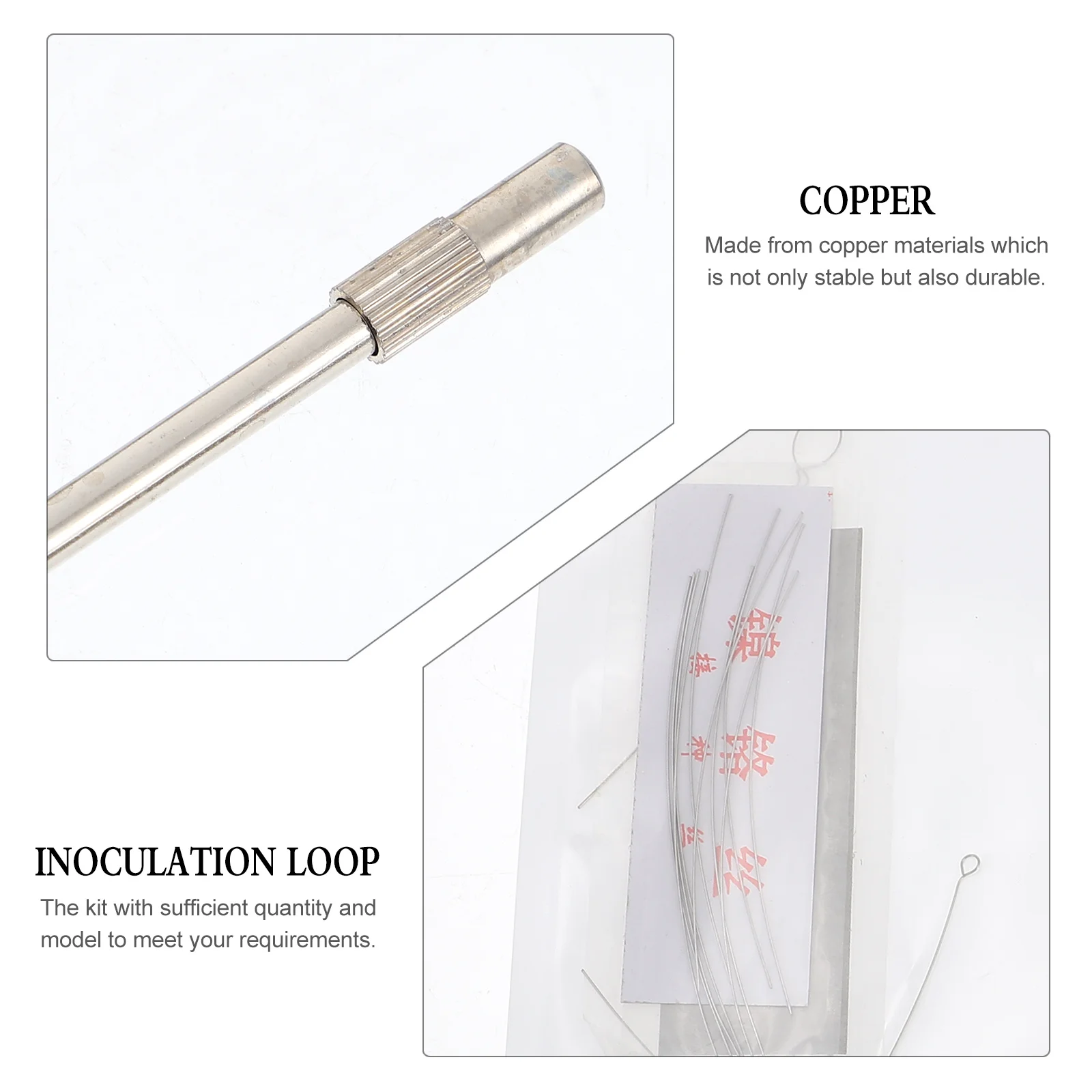 

1 Set Copper Rod Tool Microbiology Lab Device Replacement Loop Stable Long Lasting Lab Parts Classroom Laboratory Use