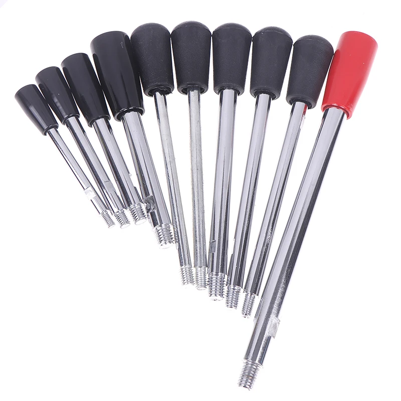 Carbon Steel M6-M12 Fixed Long Grip Handle Bakelite Knob Handle Work Rod Machine Tool Work Handle Bar Bench Drill Accessories