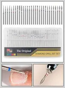 12/30Pcs/Box Nail Drill Bits Set Quartz Scrub Stone Diamond Wool Milling Cutter For Manicure Tools Grinding Mill Pedicure Kit