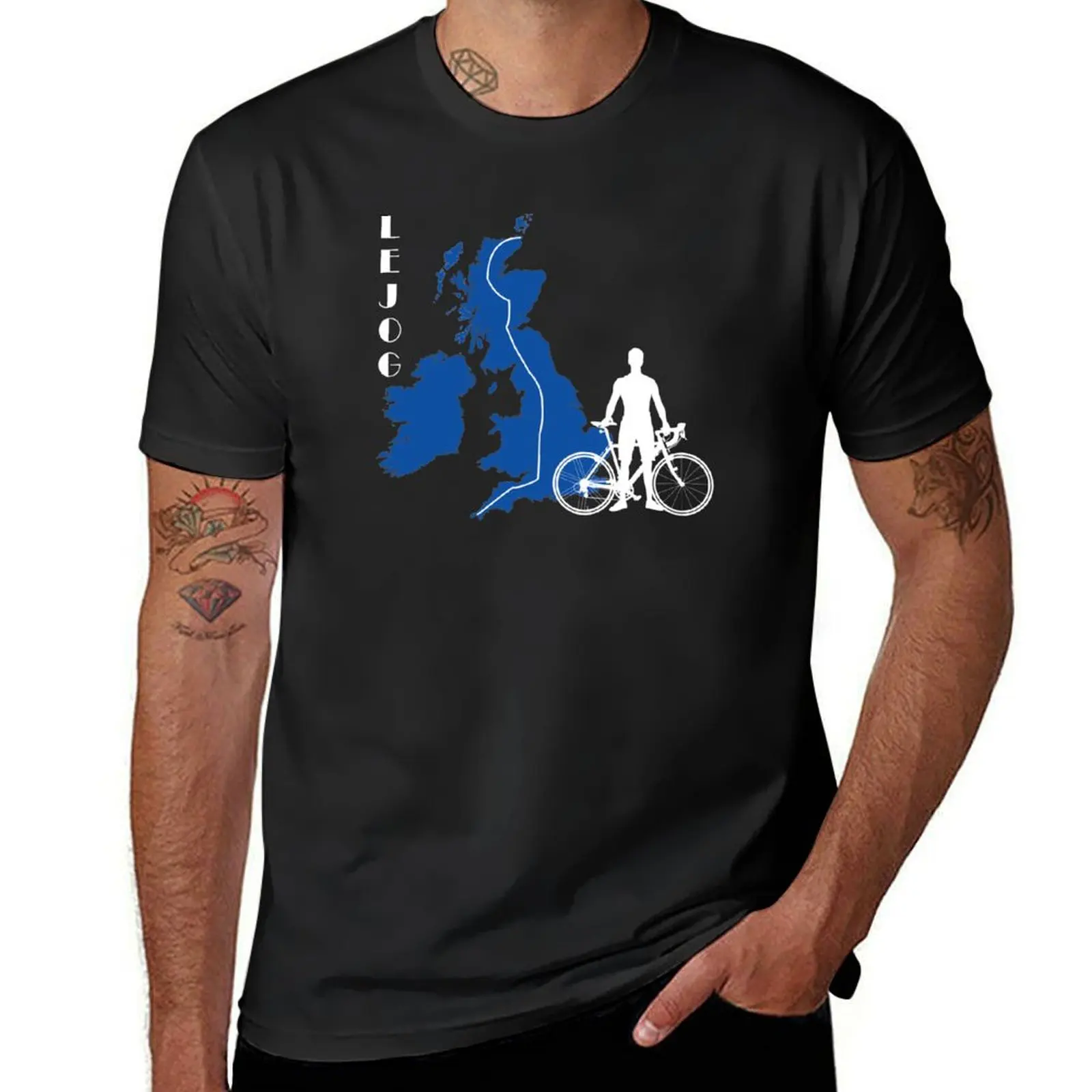 LEJOG Lands End to John O'Groats (Blue/white) T-Shirt boys whites blanks Aesthetic clothing new edition men t shirts