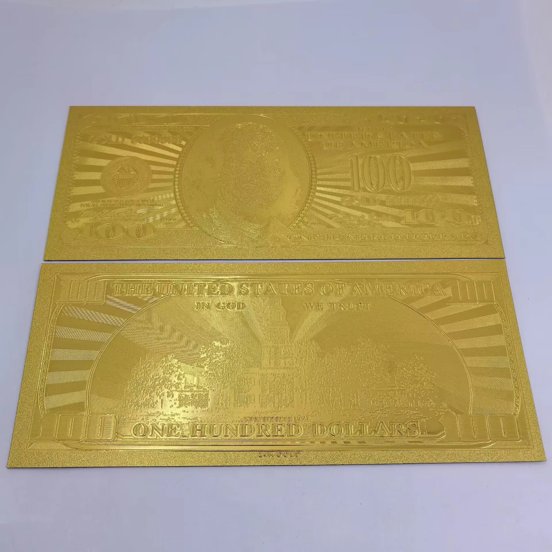 الولايات المتحدة الأمريكية 100 1000 مليون دولار مجموعة فنية من الأوراق النقدية المطلية بالذهب ملاحظات تذكارية عالية الجودة #2