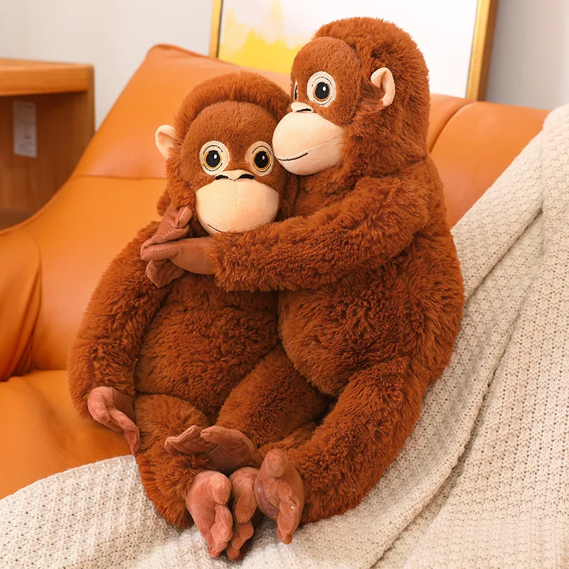 Jouet en peluche ajuster ille de dessin animé pour enfants, chimpanzés, singe, animal en peluche doux, beurre, mignon, décoration de la maison, cadeau pour garçon, simulation, nouveau