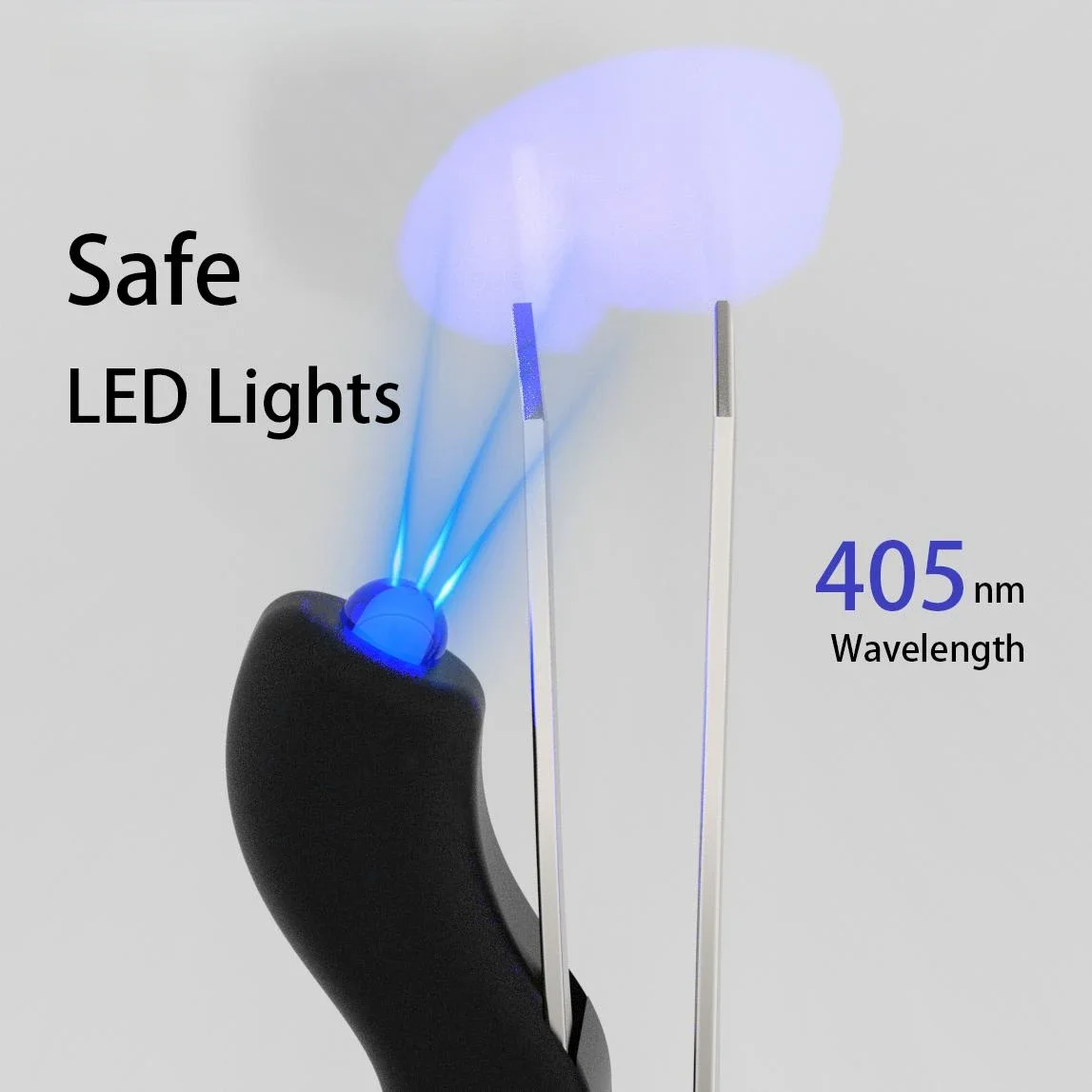 Mini Portable Eyelash Tweezers with Led Light Extension Light Lamp UV Lash Extension Glue Light on Tweezers Eyelashes Tool Set