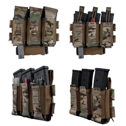 WG Modular Rifle Pisol Submachine Gun SMG Triple Mag Pouch Panel Airsoft Magazine Holster Compatible With AllVest Chest Rig