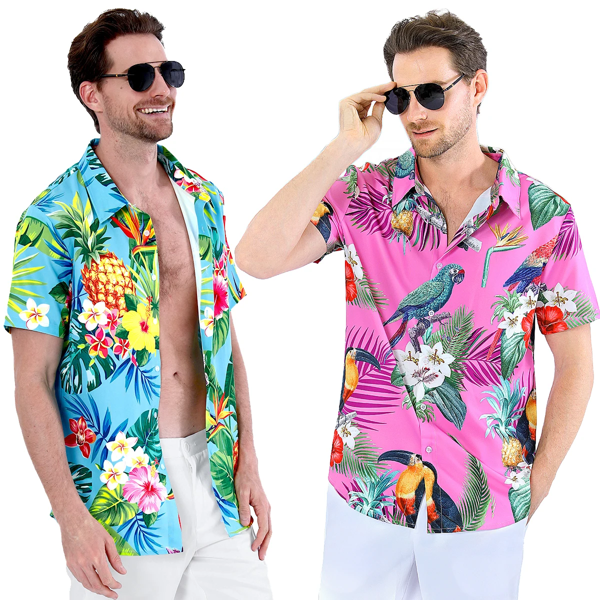 

Hawaiian Shirt for Men Summer Beach Short Sleeved Men's Shirts Casual 3D Printed Tops Holiday Clothes