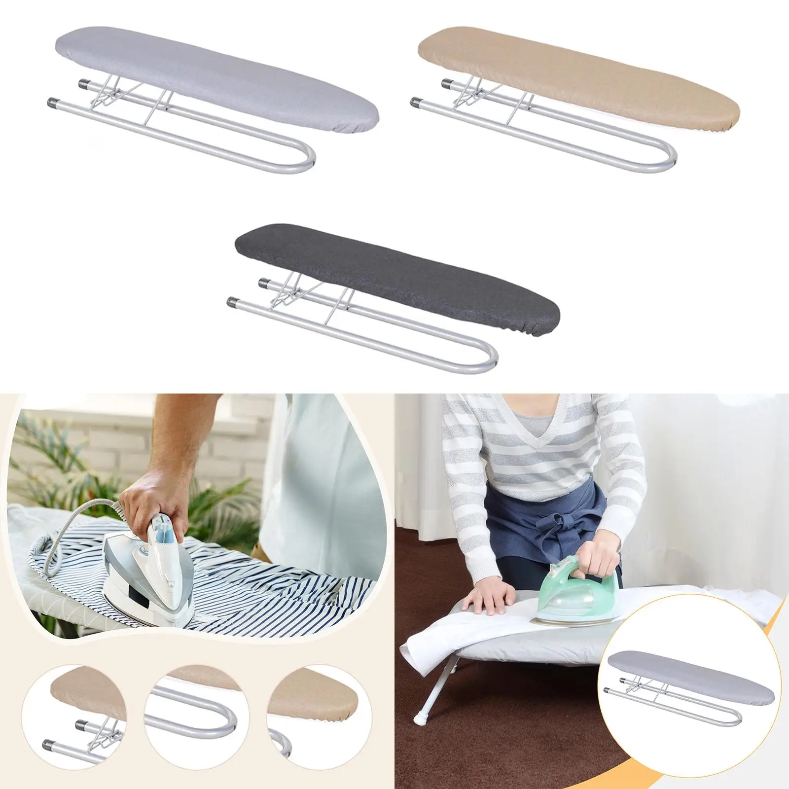 

Foldable Sleeve Ironing Board Removable Cover Compact Ironing Desk for Shirts Collars and Cuffs