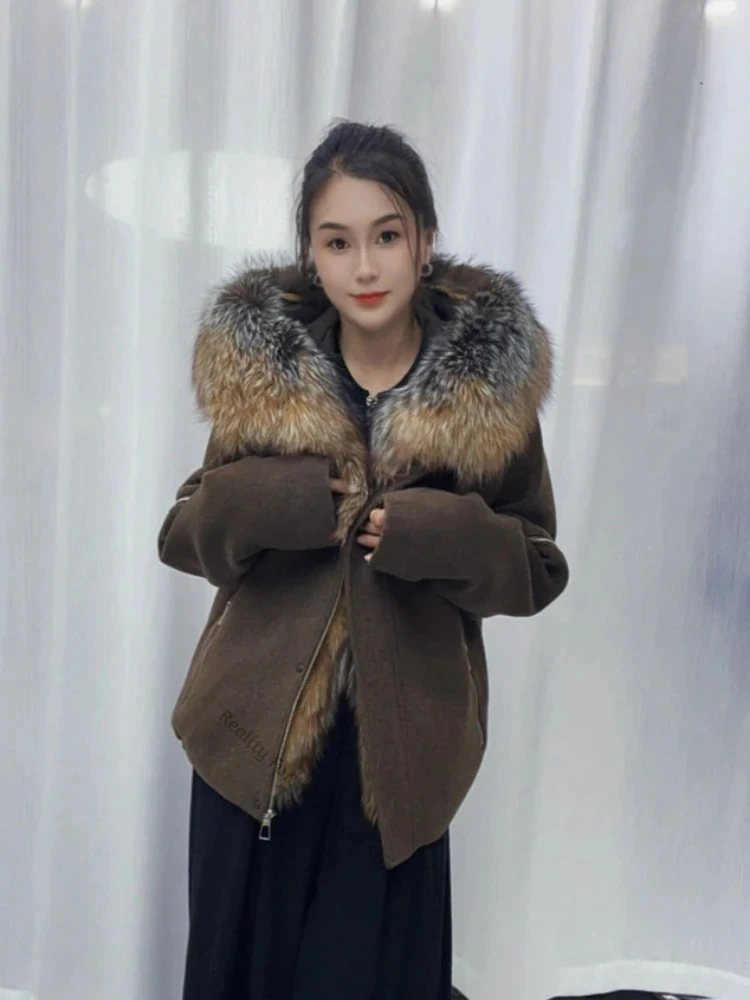 Ladies Hooded Winter Padded Coat Faux Fur Detail Zip‑Up Stylish Relaxed Fit Outerwear Warm Autumn Winter Short Jacket for Womenv