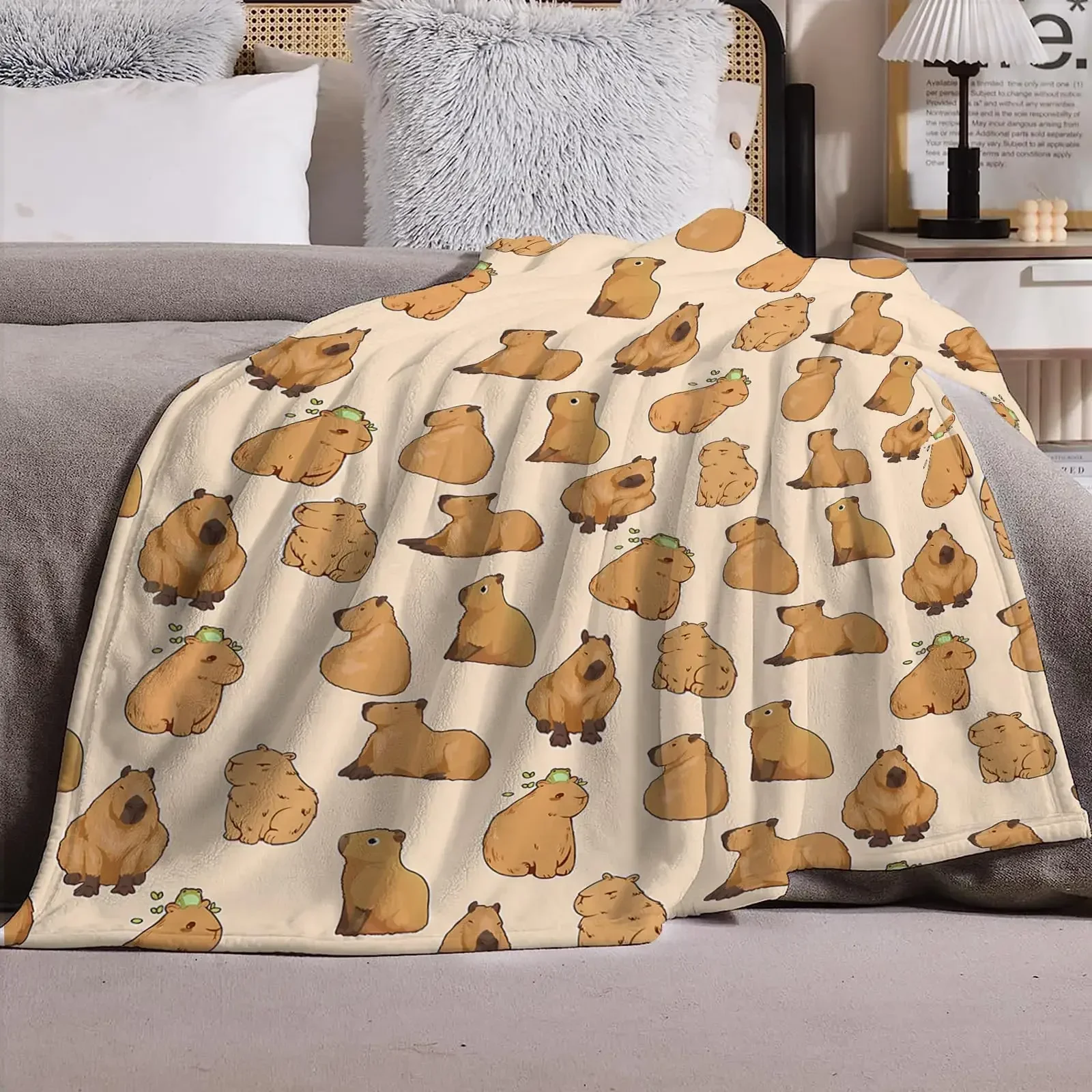 

KACISSTY ustiges potemßes Capybaras-Thema, 600wurfdecke, коммерческая Flanell-Steppdecken, Klimaanlage, Steppdecke, Geschenke
