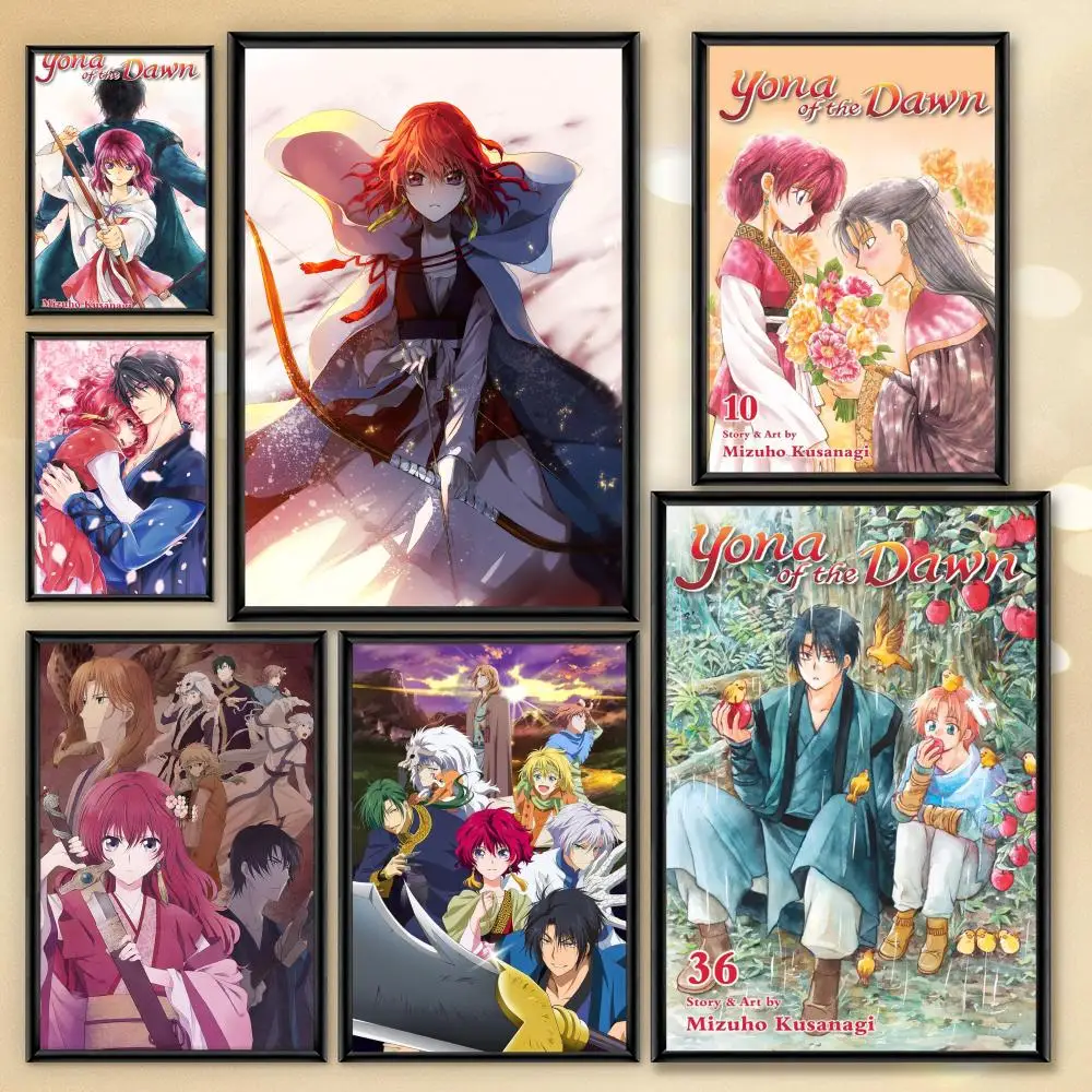 Póster HD Anime tema caliente cantante/OST/película-autoadhesivo impermeable decoración del hogar Anime Yona del amanecer