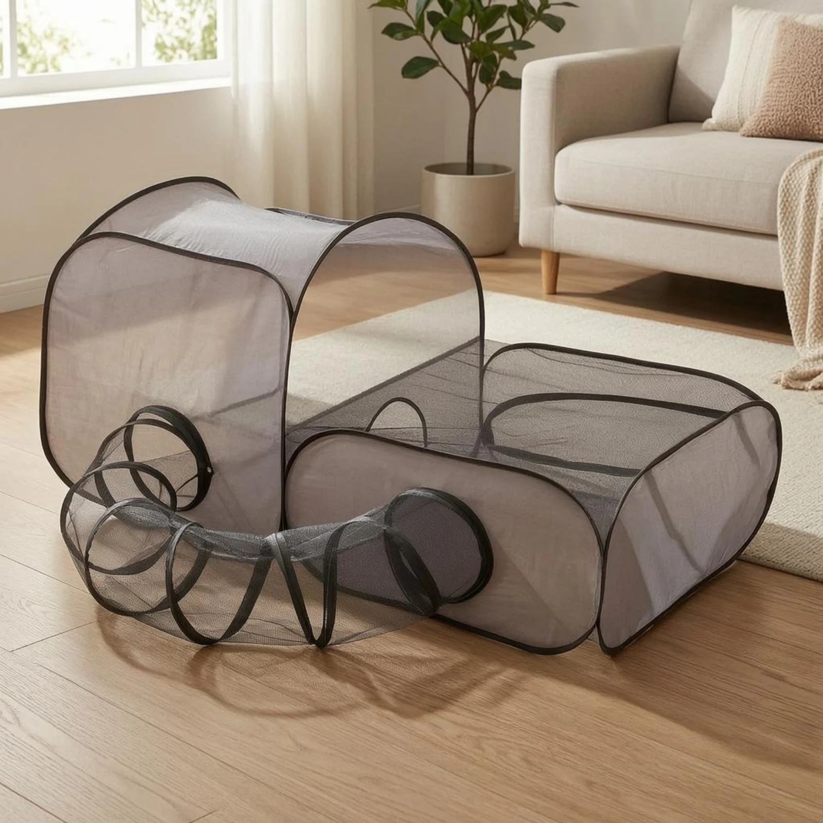 Foldable Pet Enclosure Framed Tent-Style Pet Enclosure for Indoor - view 2