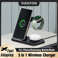 For Galaxy Watch Wireless Charger 3 in 1 Folding Fast Charging For Samsung S24 S23Z Flip 6 Watch 7/7 ultra 6/6 4 Classic/5 Pro
