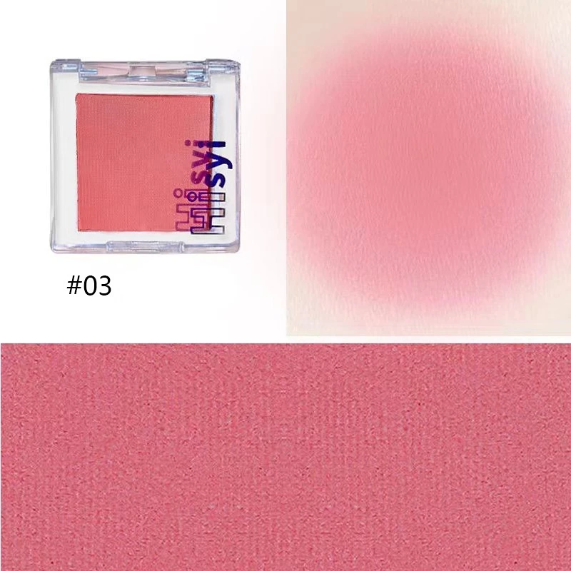 Rubor monocromático, mate, acabado nacarado, paleta de rubor de contorno que levanta y corrección de color, resistente al agua y al sudor de larga duración