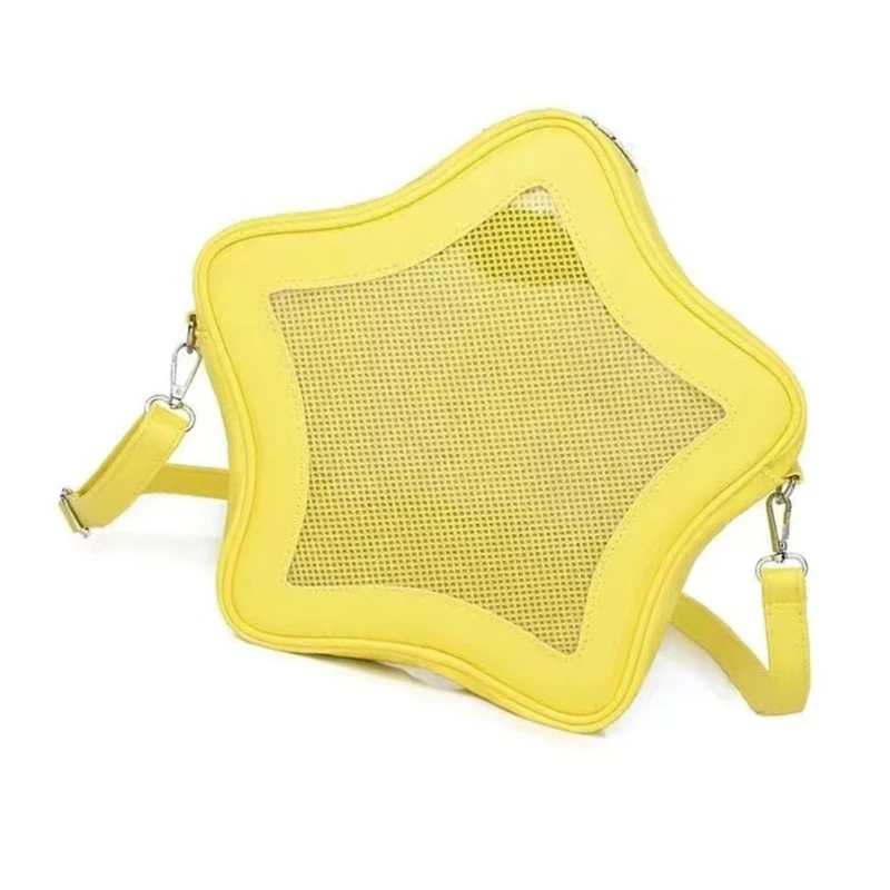 Youthful Fashion Shoulder Bag Star PU Leather Clear Itabag Crossbody Bag