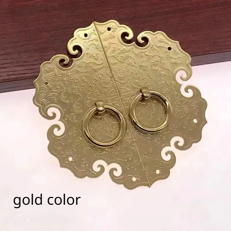 Chinese Antique Thickened Brass Cabinet Handle Furniture Accessories Shoe Cabinet Wardrobe Door Retro Handle Home Decoration