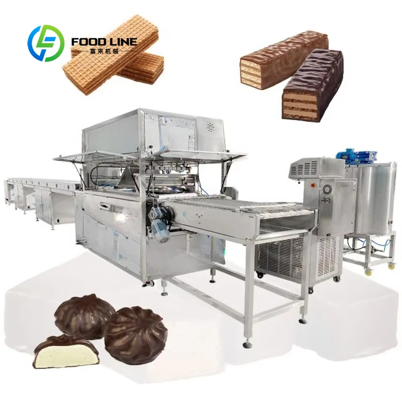 Customized size Automatic cereal bar chocolate making machine custom coating production line