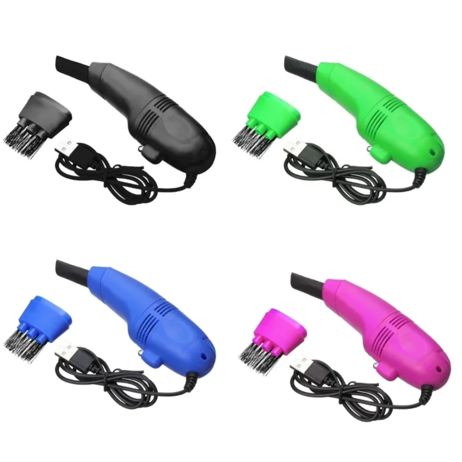 Efficient, convenient, and space-saving portable mini USB vacuum cleaner with brush - perfect for thorough dust cleaning on tabl