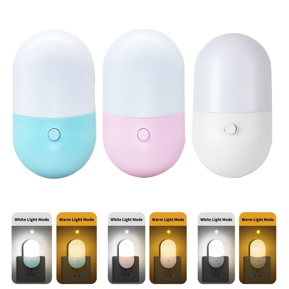 

Bedside Lamp Night light EU US Plug LED Night Light AC 220V Bedroom Lamp Gift for Children Cute Night Lamp For Corridor WC