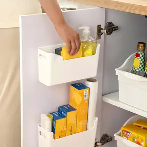 Worthbuy Multifunctional Plastic Kitchen Storage Organization Punch Free Wall, Wallou Cabinet Storage Box For Kitchen Accessorie 10 MAIN SALES KITCHEN MAINTIMENTS - №7