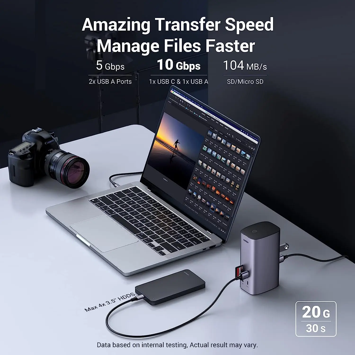 UGREEN Dockingstation, dreifaches Display, 12-in-1 USB C 8K MacBook Dockingstation, 100 W PD-Aufladung