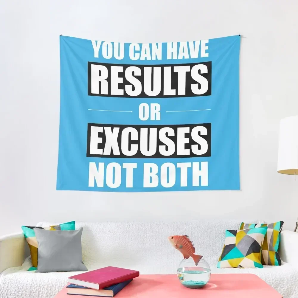 You can have Result or Excuses not Both - Gym Inspirational Quotes Tapestry Room Decor For Girls Decorative Wall Murals Tapestry