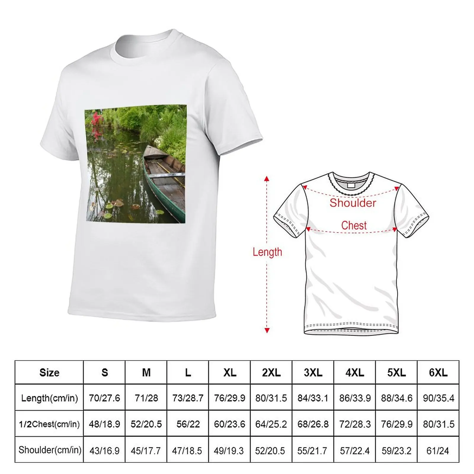 Monets Garden 3 T-shirt new edition hippie clothes cute tops boys whites Men's t-shirts