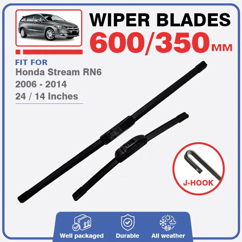 

For Honda Stream 2006 - 2014 RN6 Front Wiper Blades Windshield Windscreen Accessories Repair 2007 2008 2009 2010 2011 2012 2013