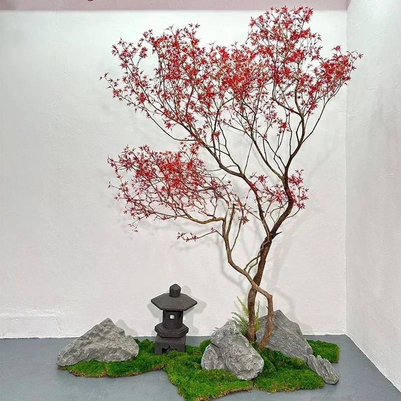 Simulated large-scale green plant landscaping decorative bionic plant