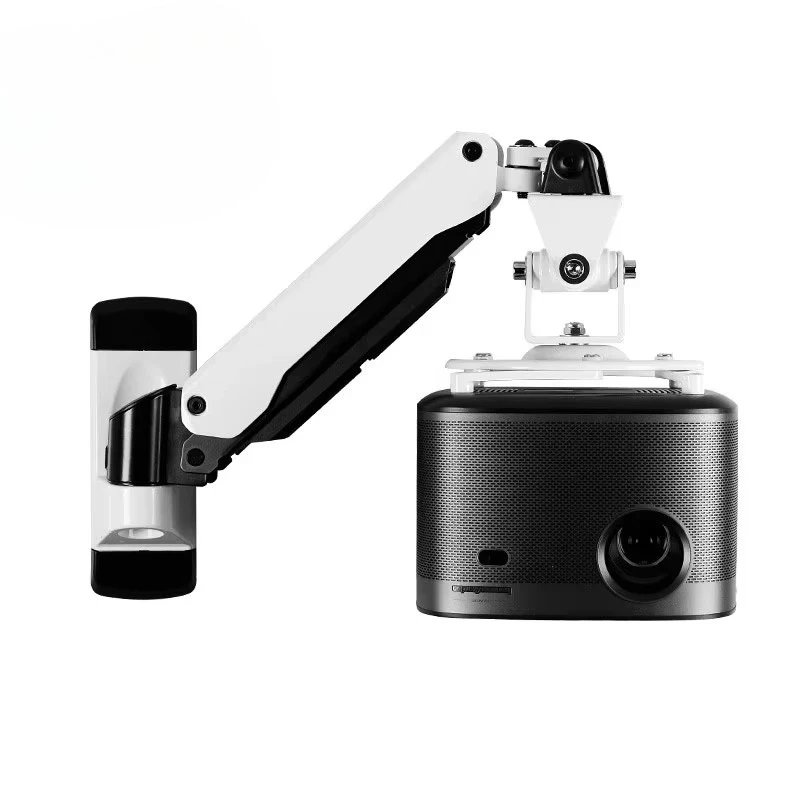 Aluminum Gas Spring Ceiling Mount 27 Inch Projector Arm 90 Tilt 360 Rotating