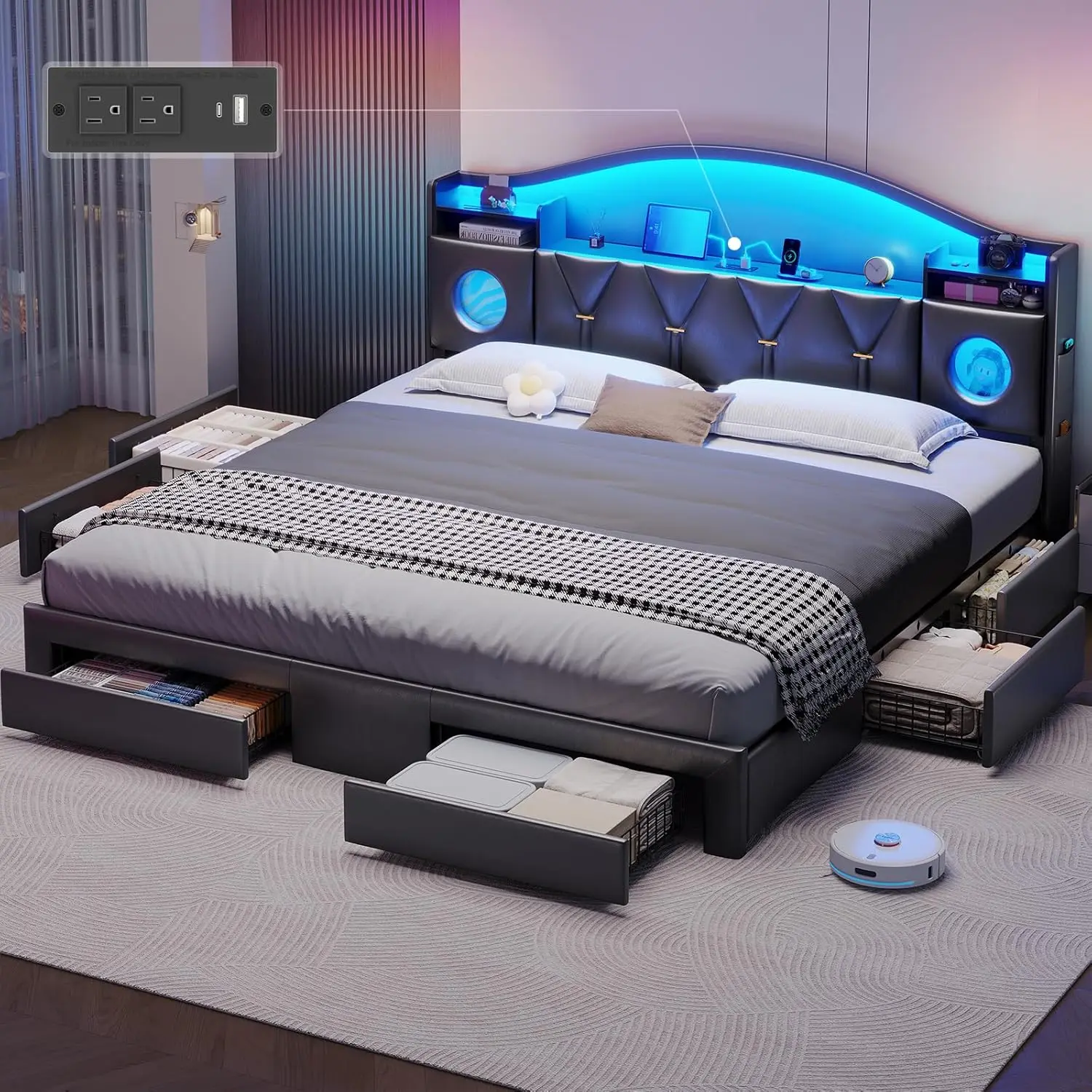 Cal King Upholstere…