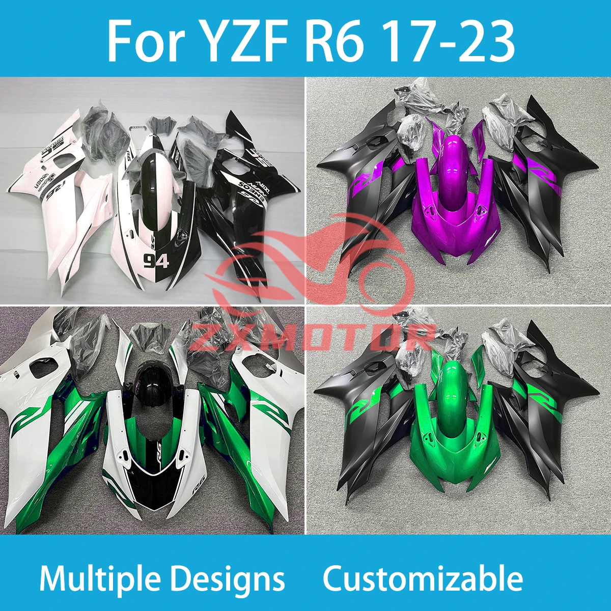 

High Quality Fairing Kit YZF R6 17 18 19 20 21 22 23 ABS Plastic Motorcycle Aftermarket Fairings for YAMAHA YZFR6 2017-2023