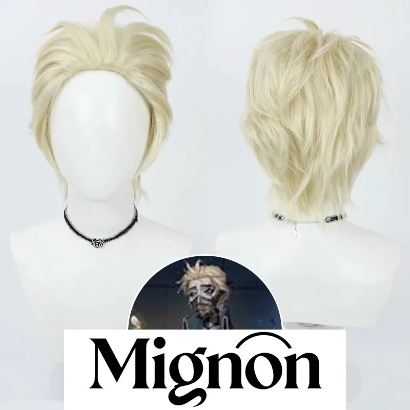 

Парик для косплея Identity V Hermit, светло-желтые колючие волосы, подарок на Хэллоуин