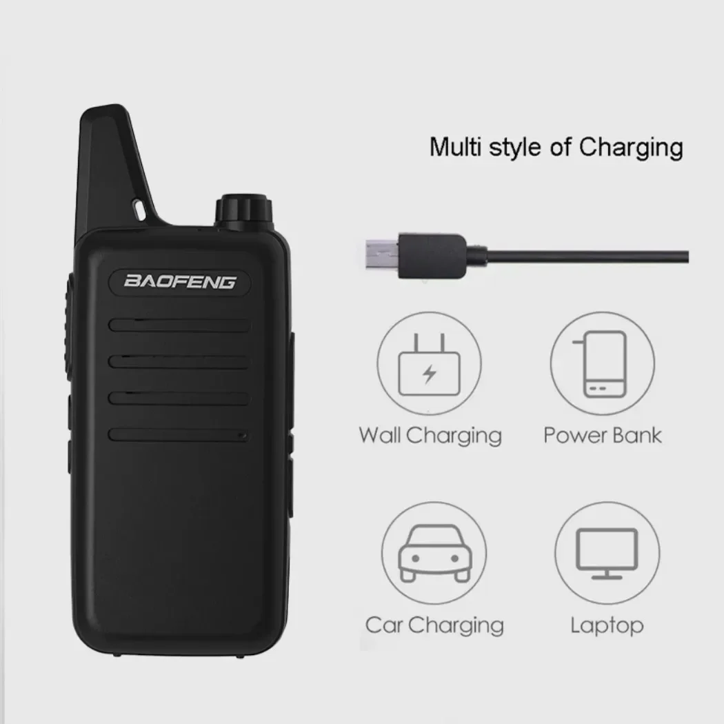 

Baofeng 2pcs VT-C2 FRS/PMR Hiking Mini Two Way Radio 2 Watt Walkie Talkie for Christmas Gift