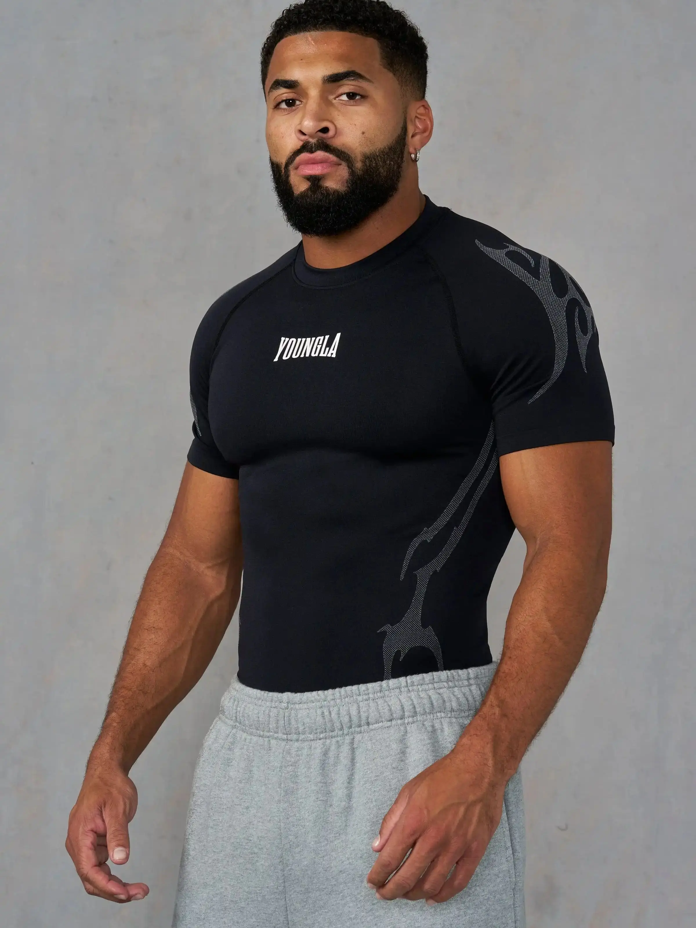 Amerikaans zomer nieuw heren strak t-shirt jogger sport fitness hardloop training snel drogend korte mouw - afbeelding 2