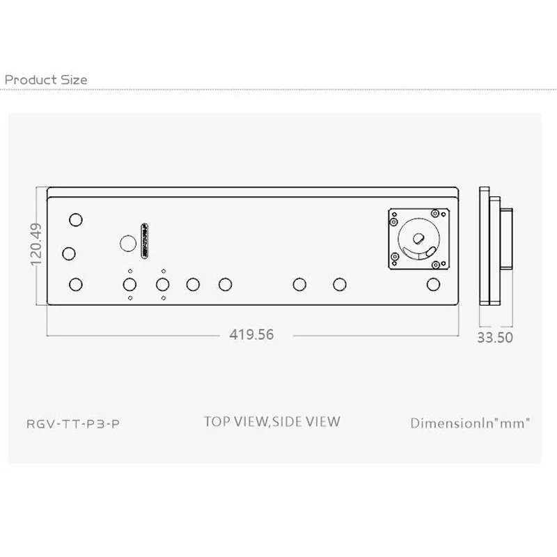 BYKSKI Distro Plate Reservoir use for Thermaltake Core P3 Computer case water cooling PC RGV-TT-P3-P