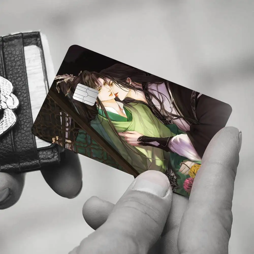 The Scum Villains Self-Saving System BL Novel Anime Matte Front Skin Film Sticker Cover For Small Chip Credit Card Debit Card