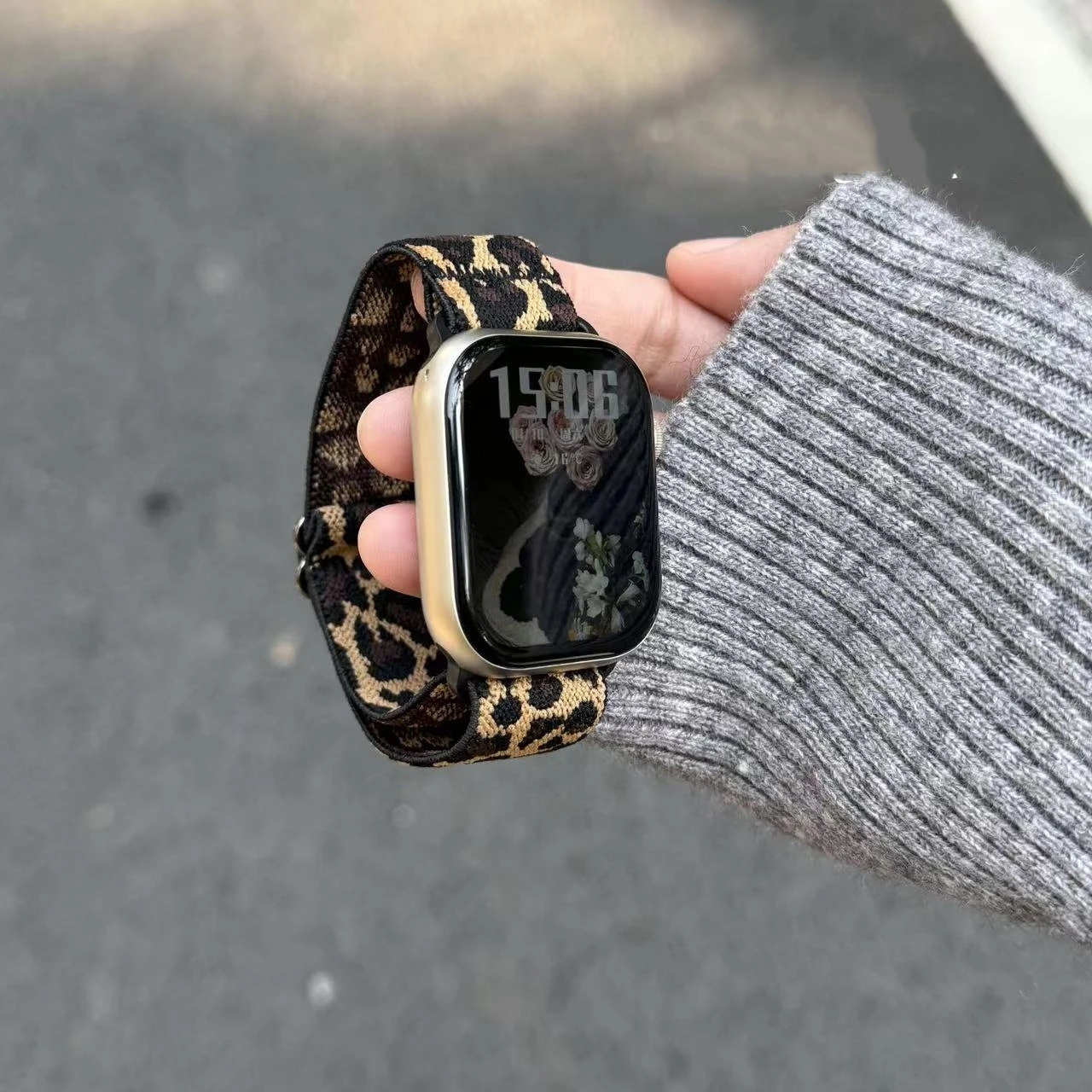 

Leopard Stretchy Nylon Watch Band Compatible With iWatch Adjustable Leopard Strap For Apple Watch Series11 10 Ultra 3 7 6 5 8 9