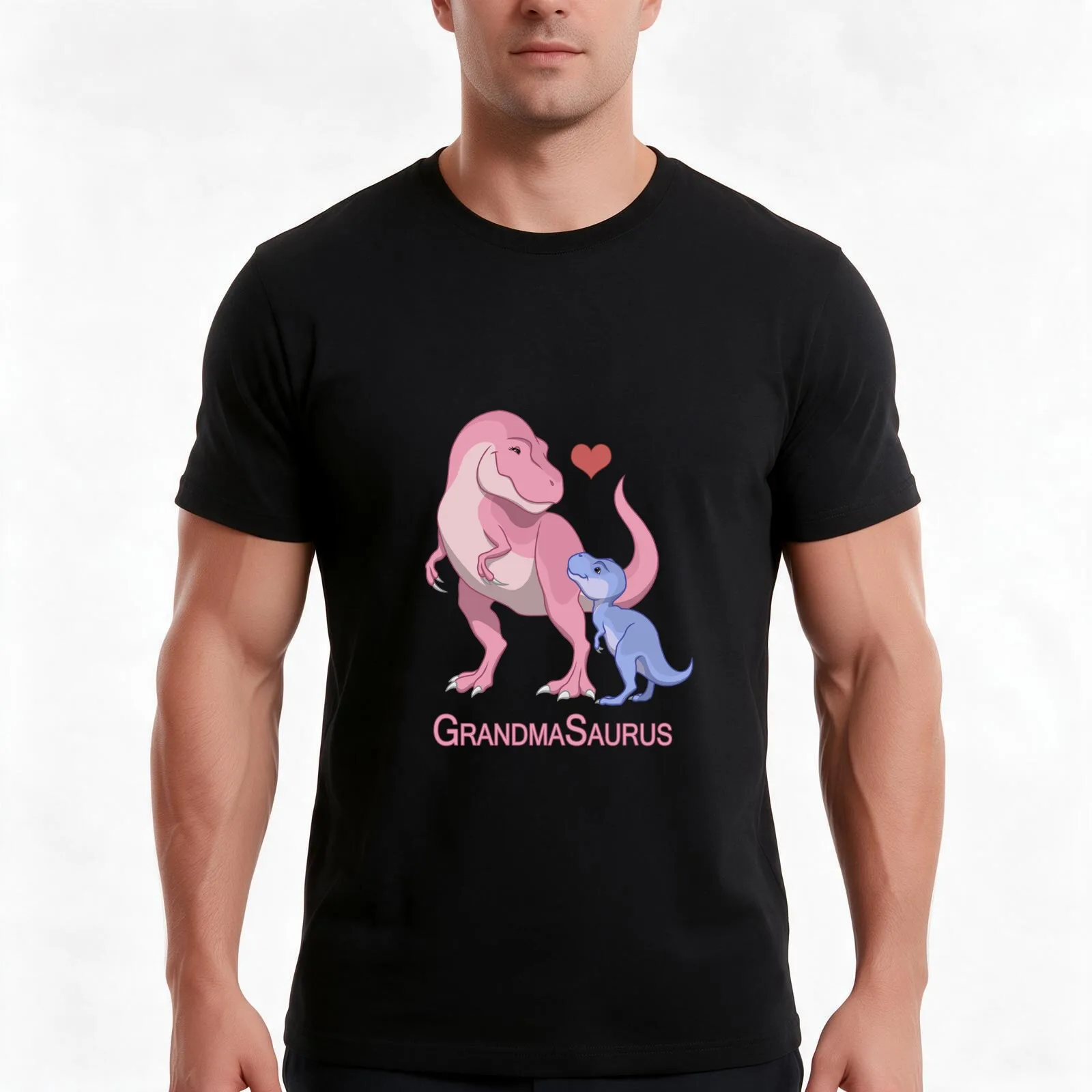 GrandmaSaurus Grammy TRex Baby Boy Dinosaur T-Shirt Summer Casual Cotton Tee Oversized Streetwear Tops Vintage Graphic Print